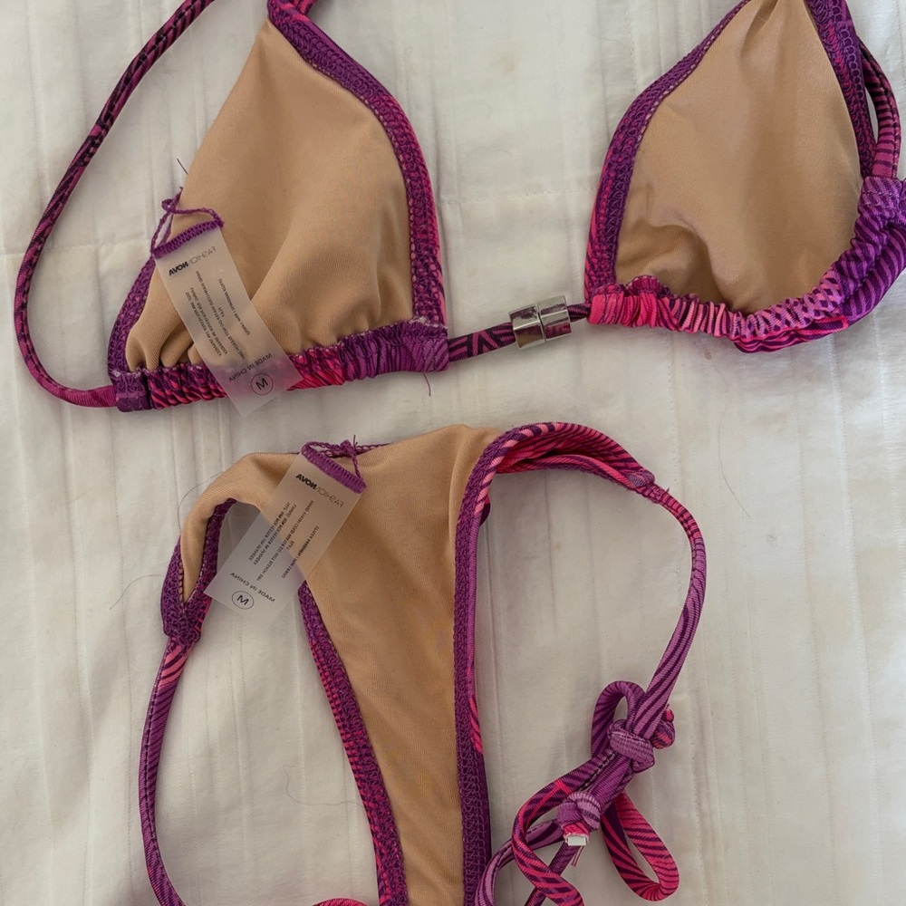 fashion nova ipanema Vibrant Pink and Purple Bikini Set medium - Picture 3 of 5